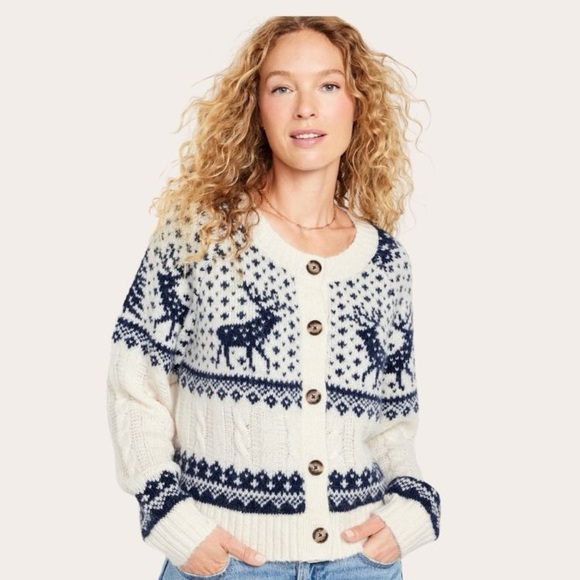 Old Navy Fair Isle Cardigan Sweater - Picture 9 of 9